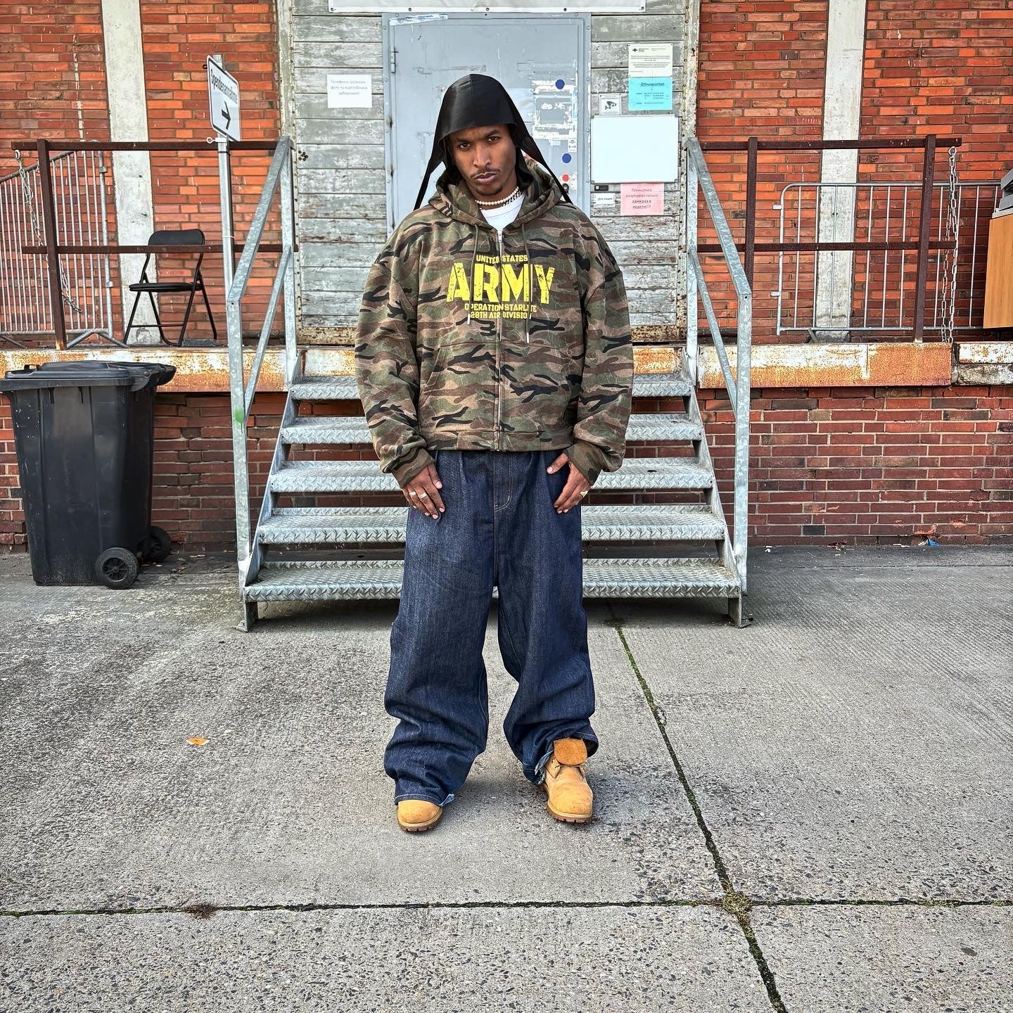 US ARMY CAMO ZIP HOODIE