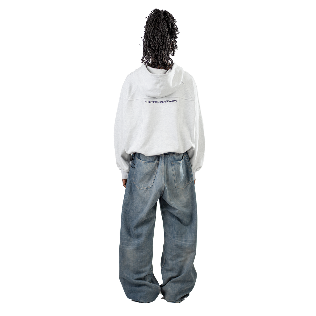 BLUE INITIALS ZIPPER