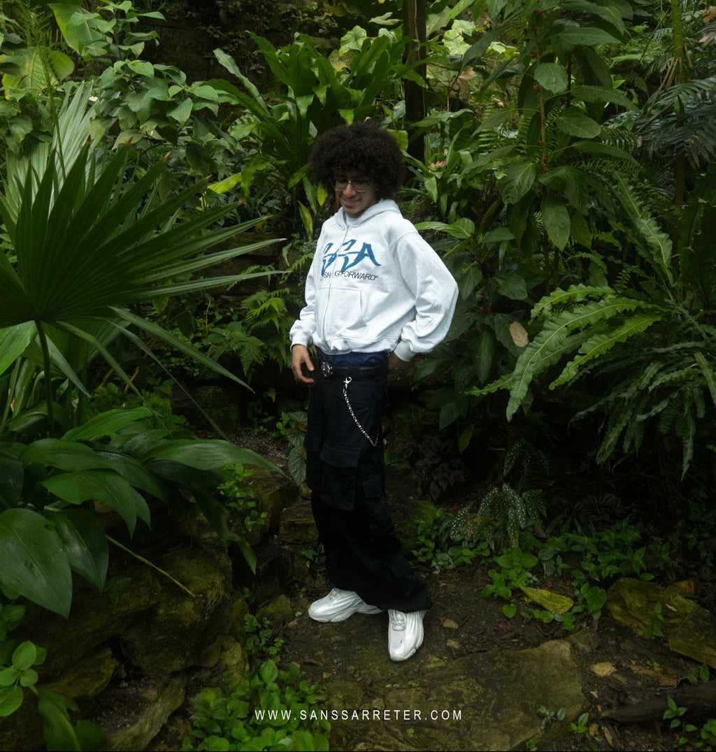 BLUE INITIALS ZIPPER